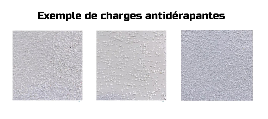 Exemple de charges antiderapantes